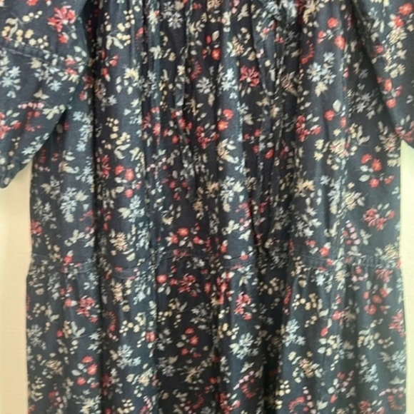 THE GREAT Bonnett Floral Corduroy Tiered Maxi Dress Size 2 Prairie Pockets - Picture 4 of 5